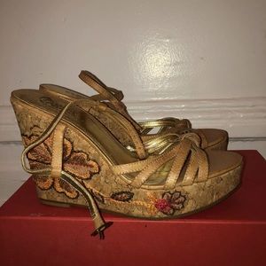 Carlos By Carlos Santana Wedge Sandals Size 7.5